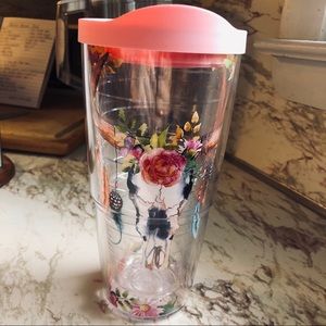 Boho cow skull tervis